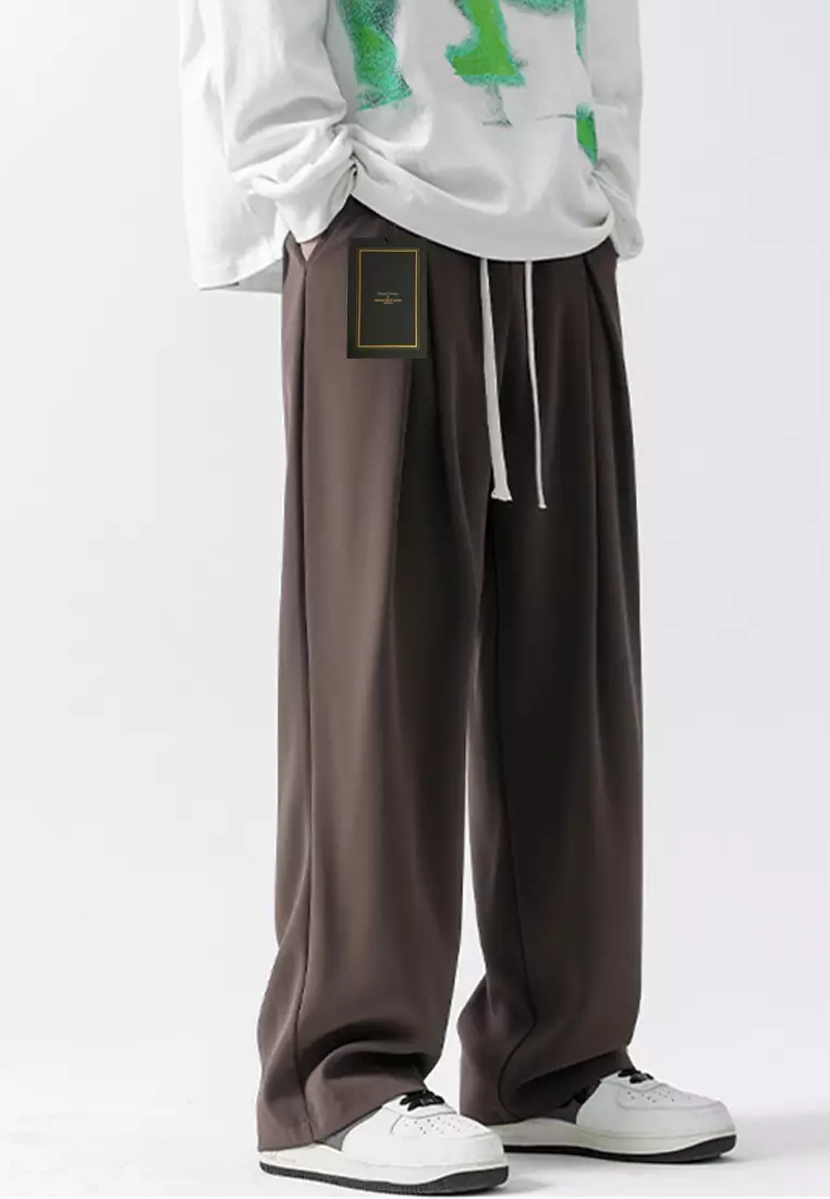Drawstring Waist Wide-legged Pants LK-DPK2661