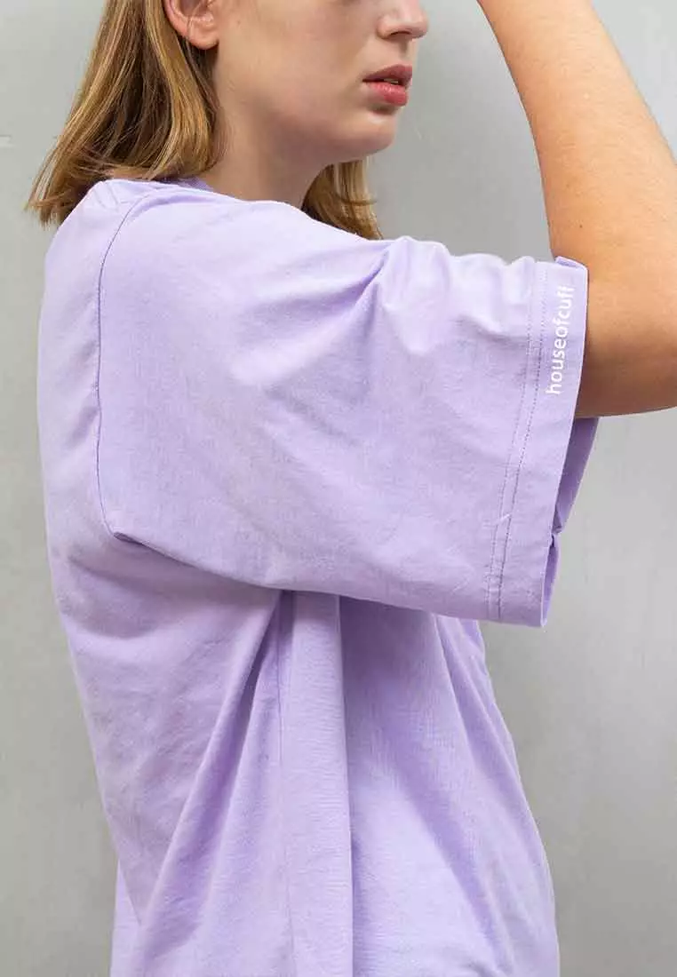 kaos oversized polos pria wanita oversize shirt lilac houseofcuff