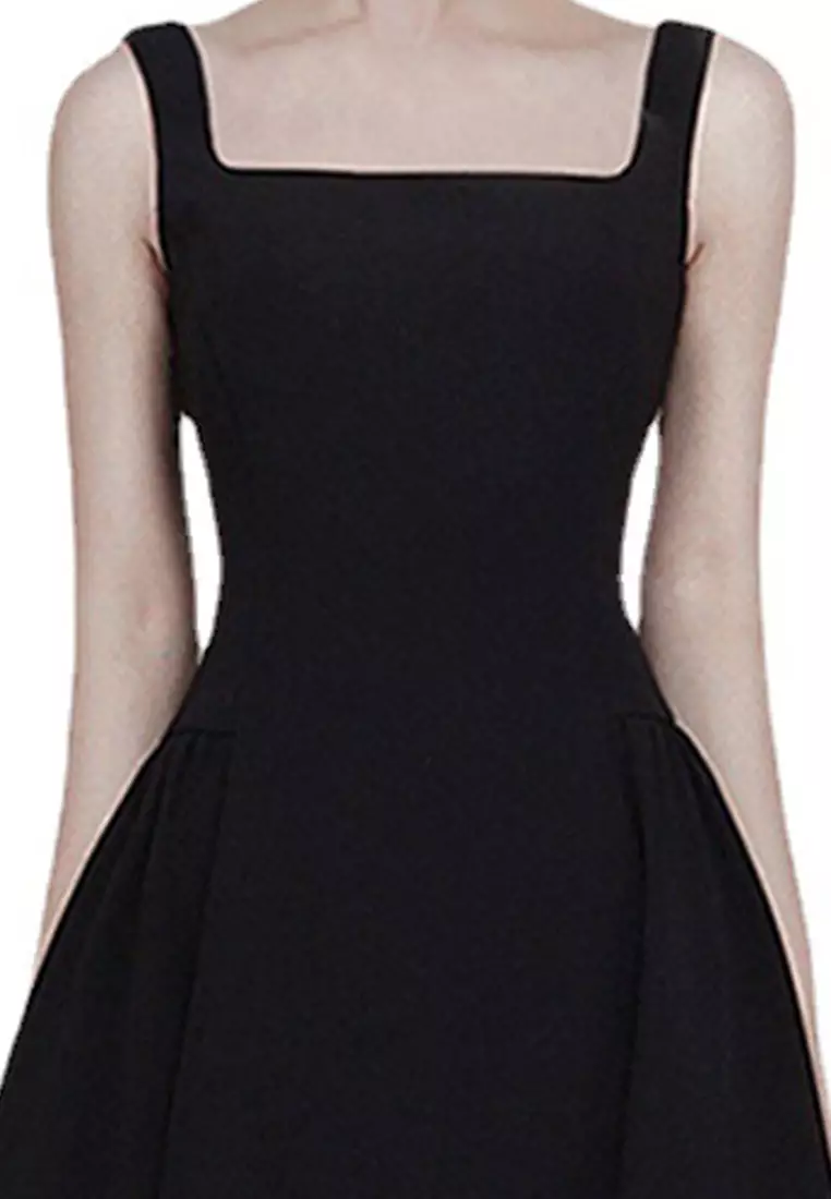 Sunnydaysweety 2023 S/S Fancy Vintage Sleeveless Slip Waist Large