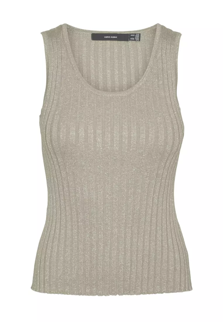 Sleeveless U-Neck Top