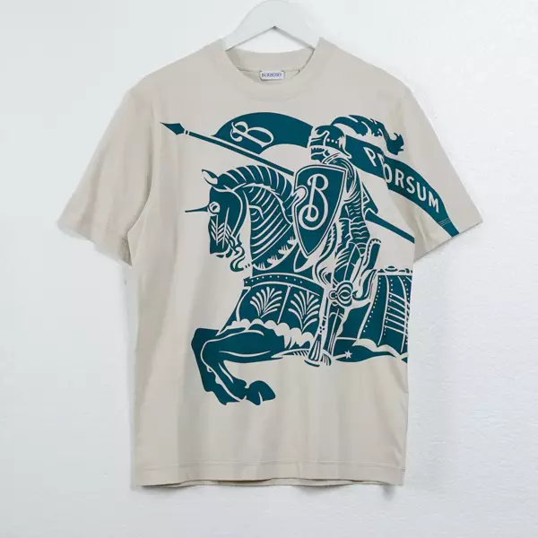 Kaos BURBERRY EKD BLUE TOSCA BEIGE TSHIRT 100% ORIGINAL