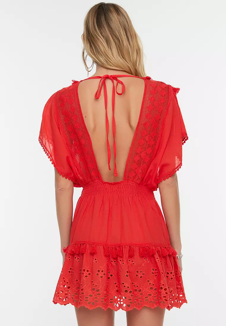 Buy Trendyol Open Lace Mini Dress 2025 Online ZALORA