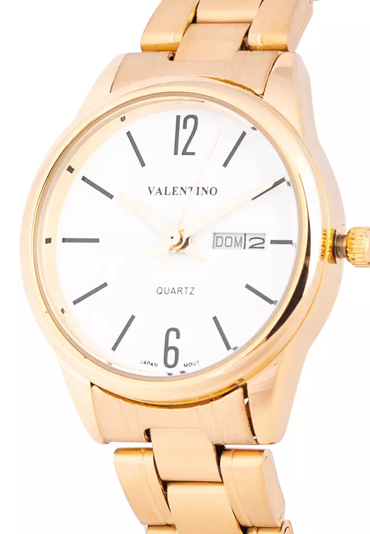 Analog Watch 20122258-Gld - White Dial