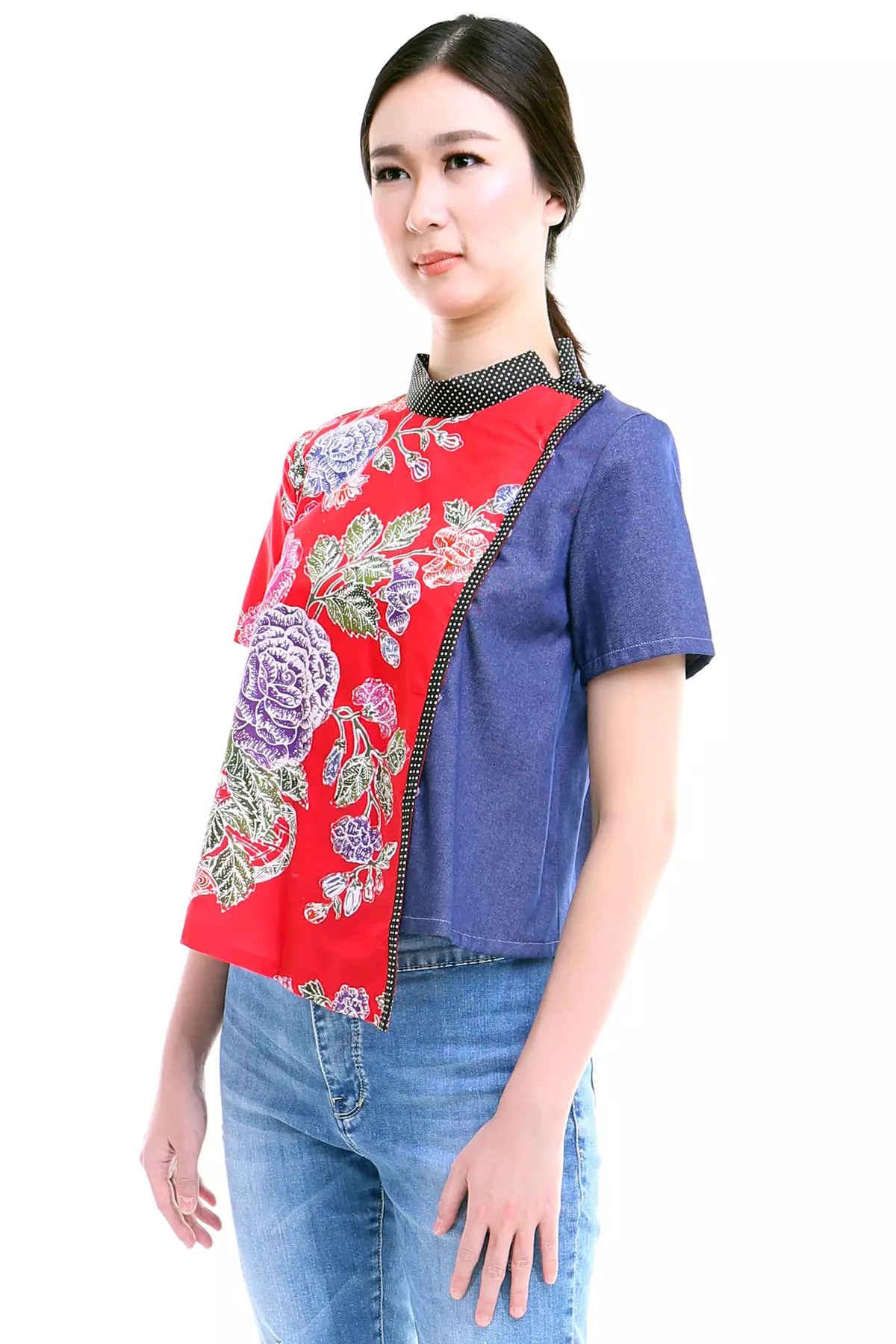 Sembrodo Mawar Merah Blouse Batik
