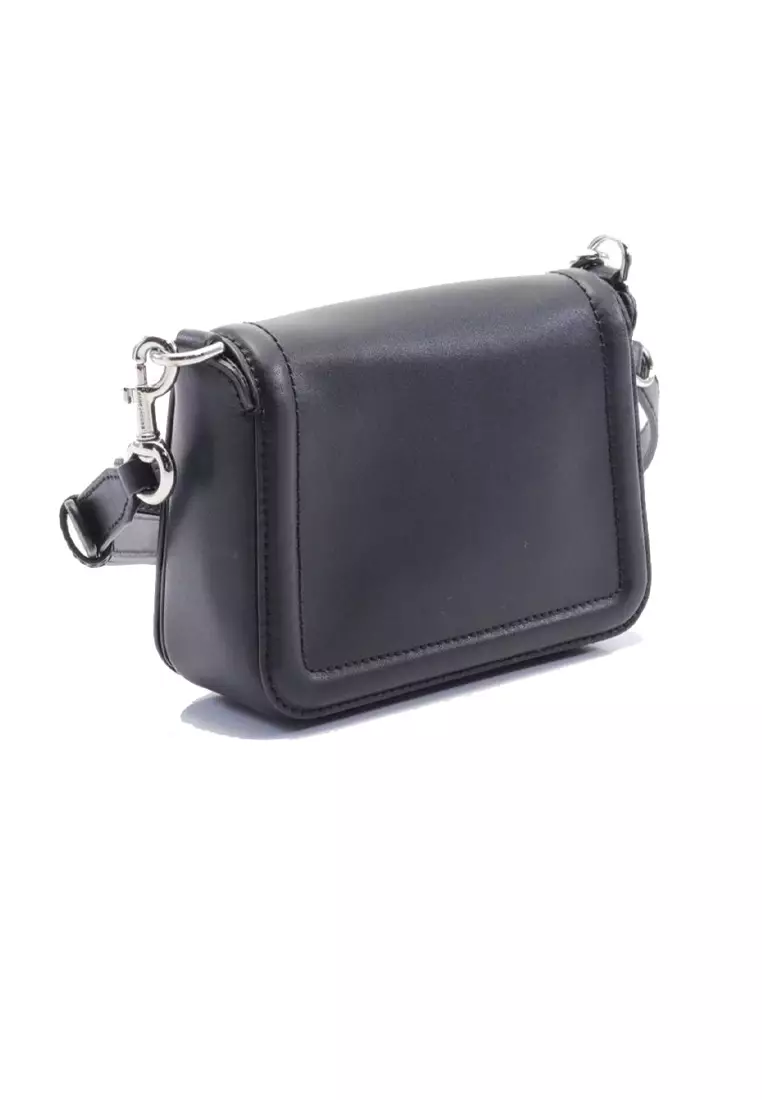 Insignia Small Full Flap Logo Shoulder Bag Black H130L01RE22