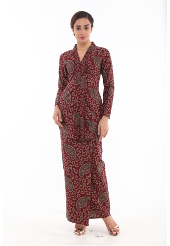  Kebaya Batik  Classic from Amar Amran in Red BAJU KURUNG 