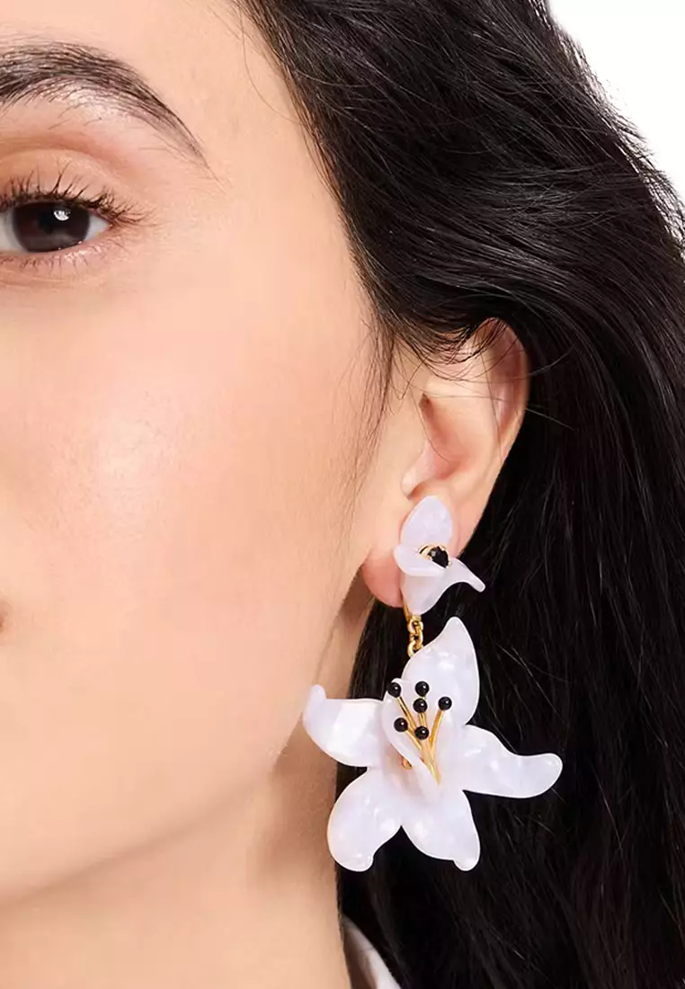 Brighten Up Statement Earrings in White/ Multi KH505