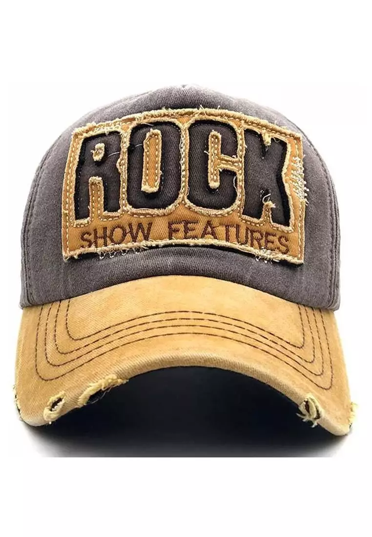 Topi Baseball Cap Snapback Model ROCK Sport Hat Material Cotton ORIGINAL