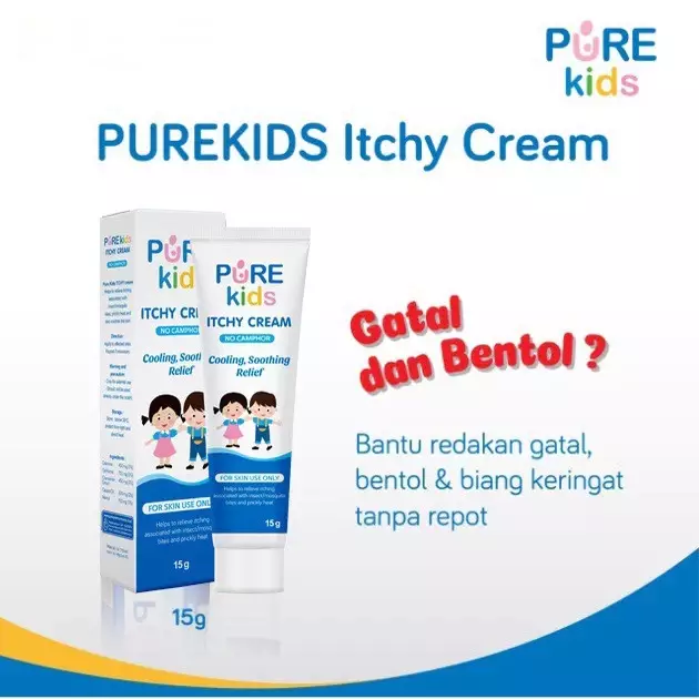 PUREKIDS ITCHY Cream 15 gr Meredakan Kulit Gatal Anak