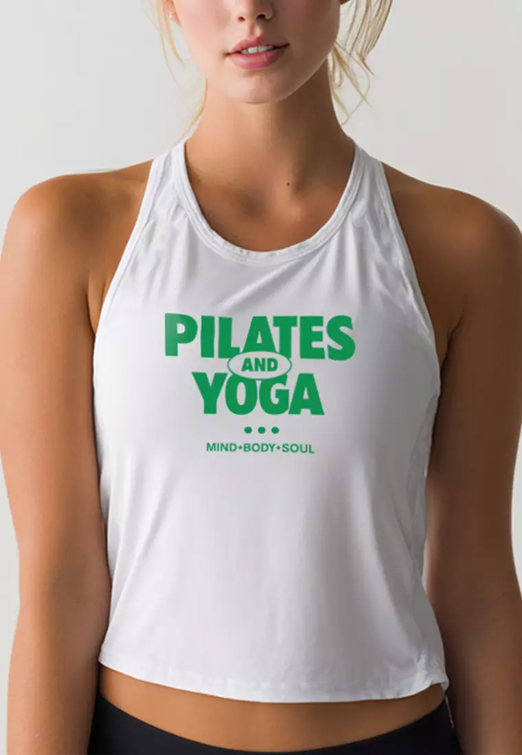 LSE36 Tanktop Olahraga Pilates and Yoga putih UAT