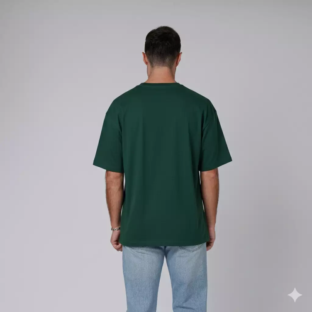 CELCIUS Kaos Lengan Pendek Oversize LIN001455C Dark Green