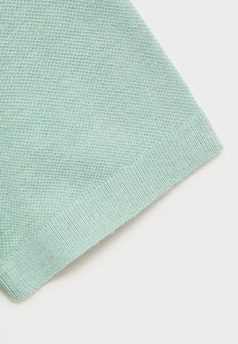 Fine-Knit Polo Shirt