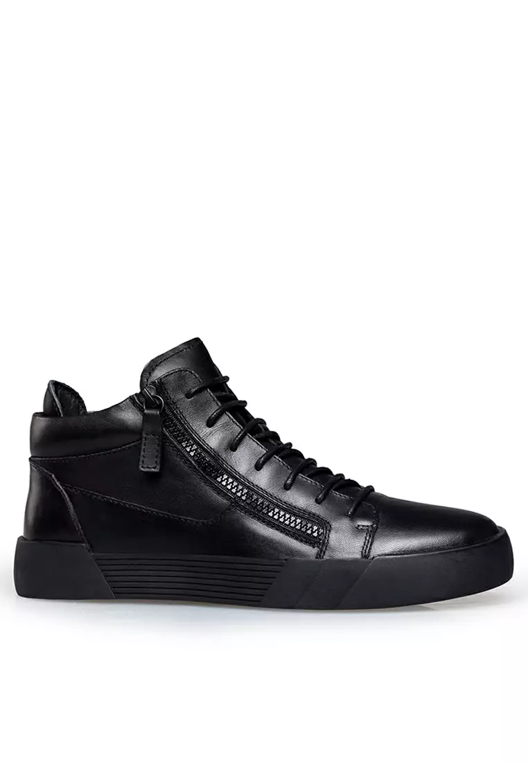 Discount on Twenty Eight Shoes  shoes - SKU: Double Zippers Grain Leather Sneaker Yy16110