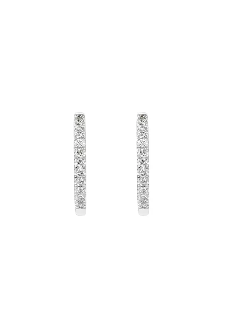 HABIB Diamond Earrings in 375/9K White Gold 44826(9C)