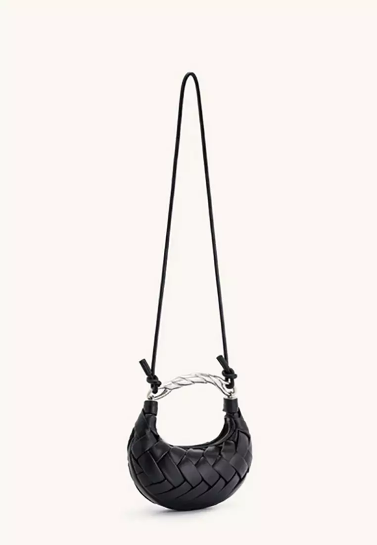 Orla Weave Handbag - Black