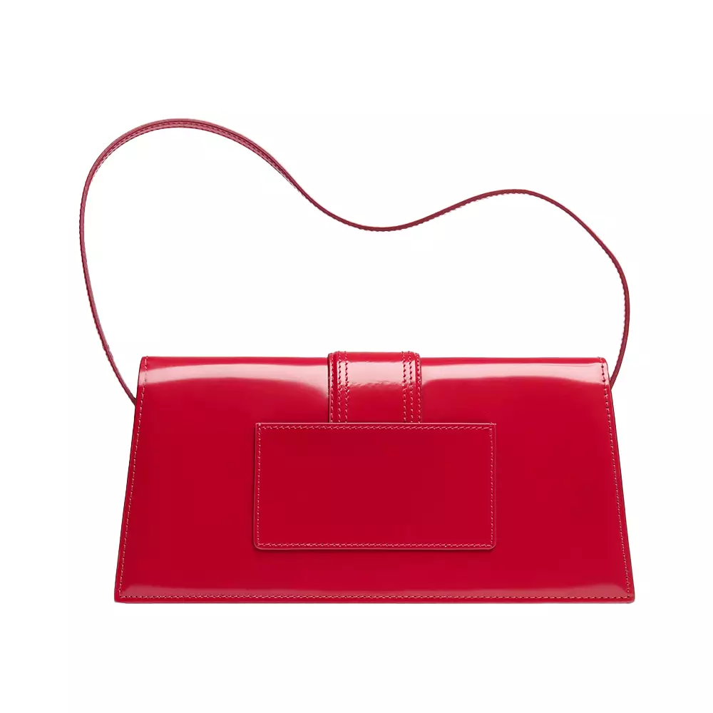 Le Bambino Long Patent Leather Shoulder Bag Red Shw