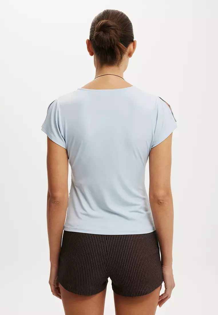 Marlo Wrap Short Sleeves Tee