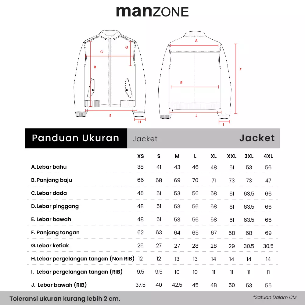 MANZONE Jacket Outerwear Pria SLIM FIT ROGIS - Black