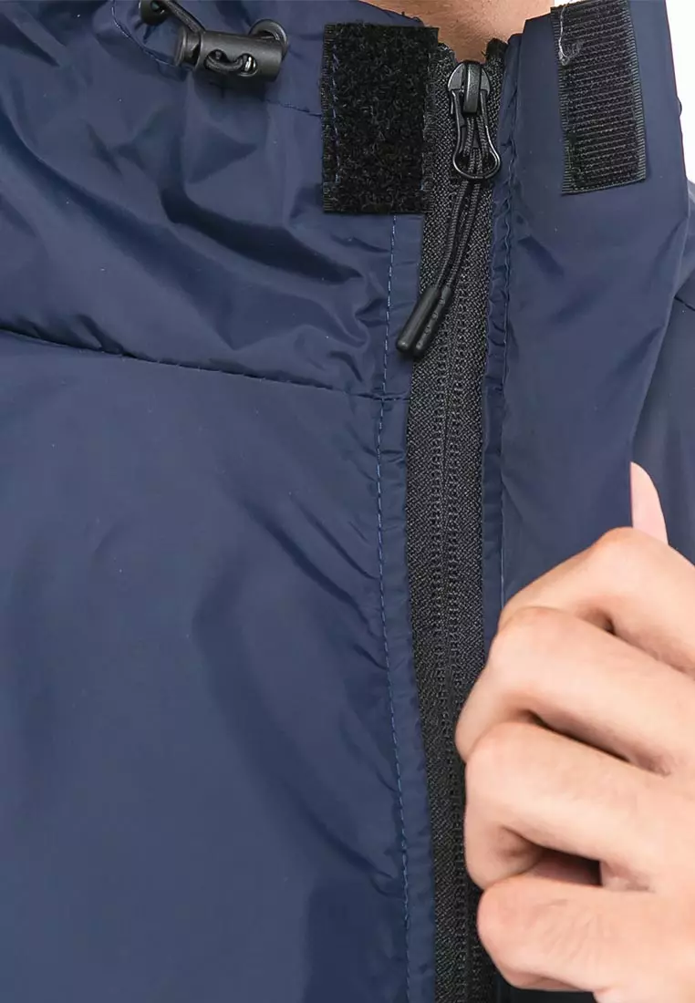 Forest Premium Windbreaker Men Jacket Reflective Jogging Running Waterproof Jacket - 30392-33Navy