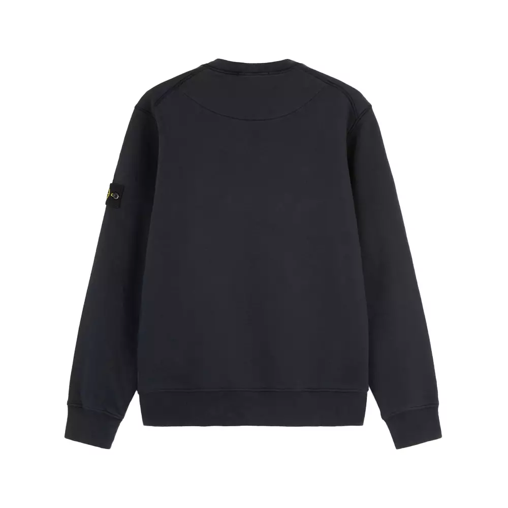 6100060 Organic Cotton Fleece Crewneck Sweatshirt with Raglan Sleeves Navy Blue