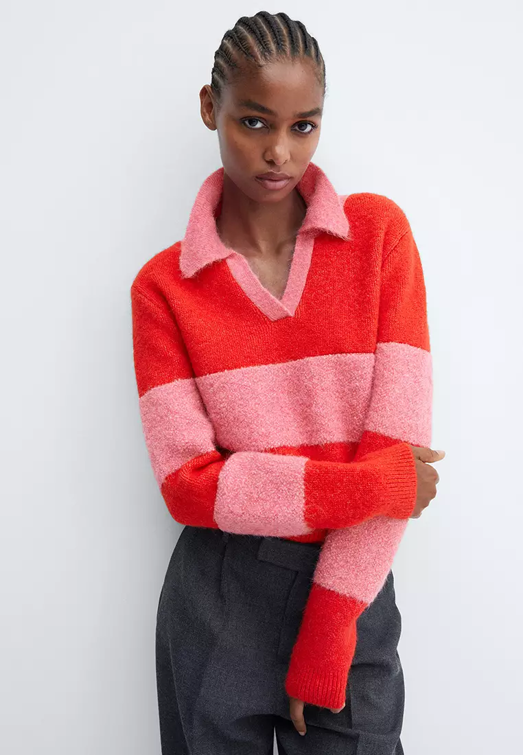 Red polo neck jumper sale