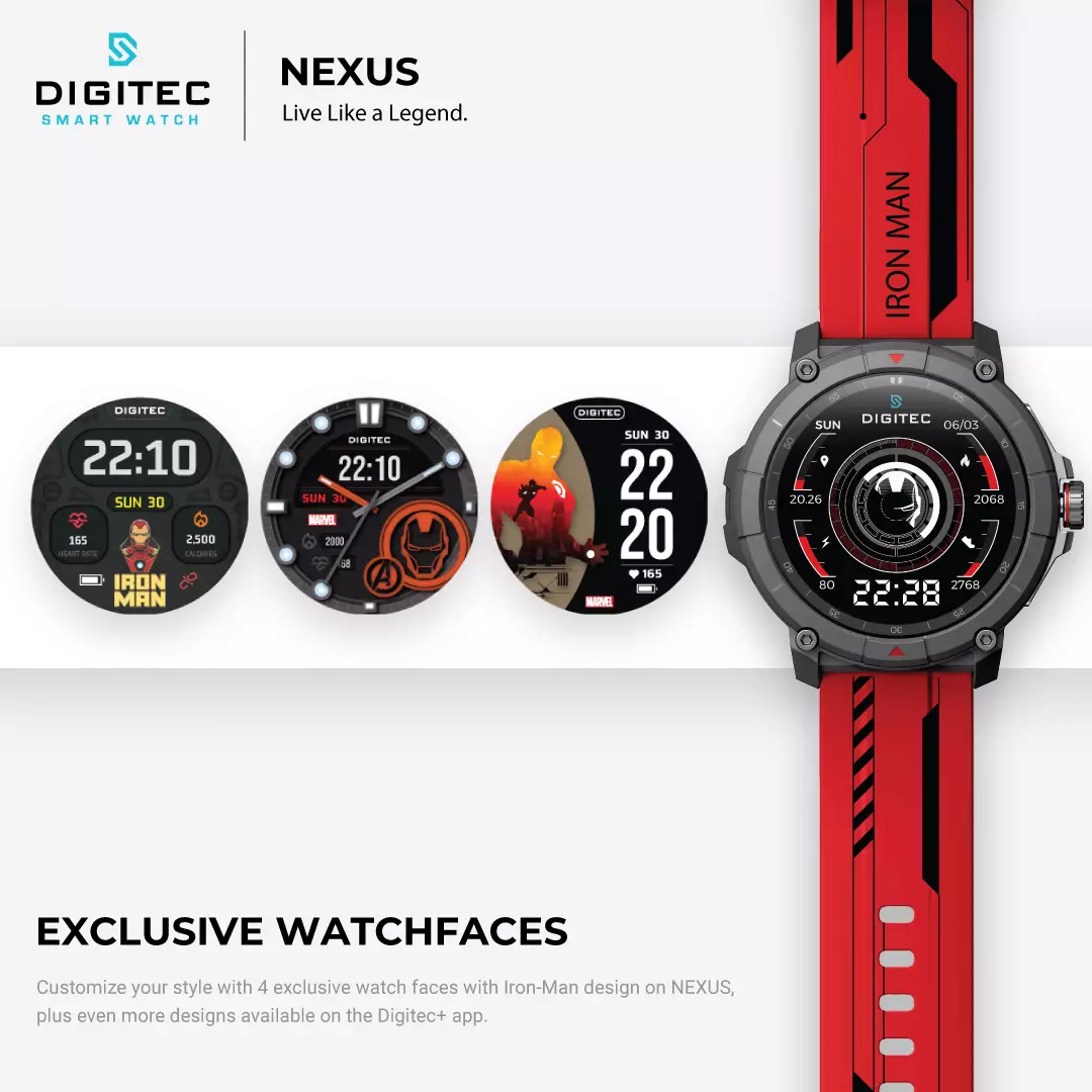 Jual Digitec Digitec Jam Tangan Pria - Red Black - Rubber - DG-SW-NEXUS ...