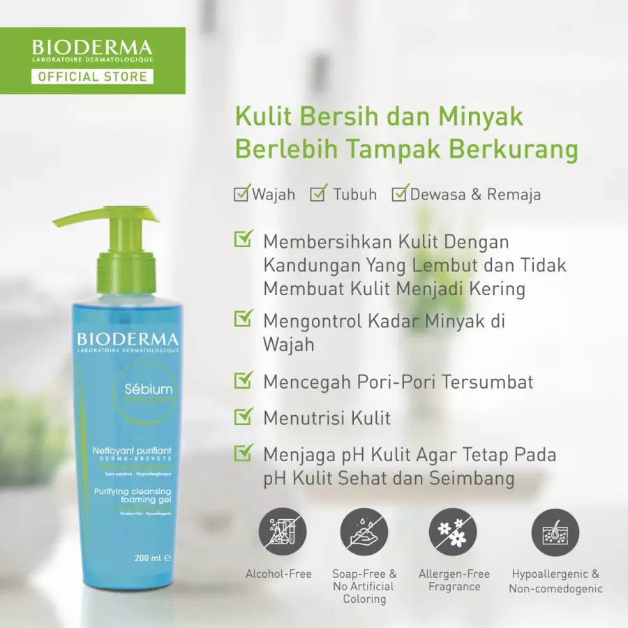 Bioderma Sebium Gel Moussant 200 ml Twin Pack