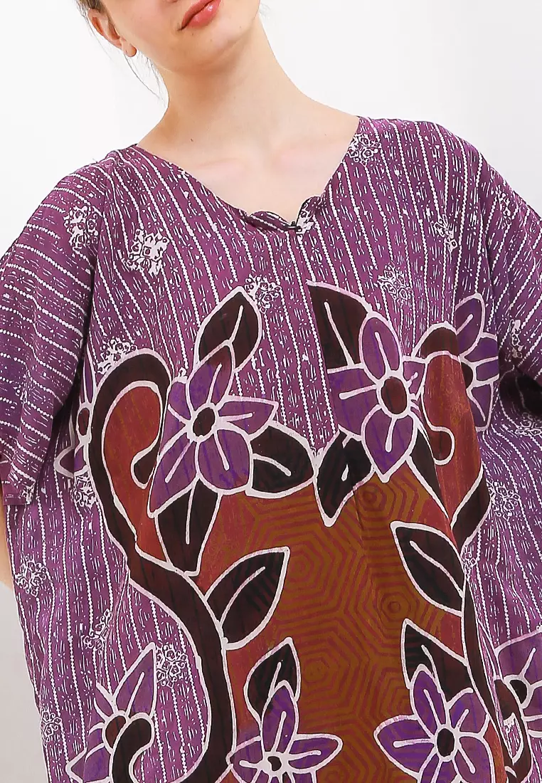 Dress daster sleep wear batik tulis davina Purple