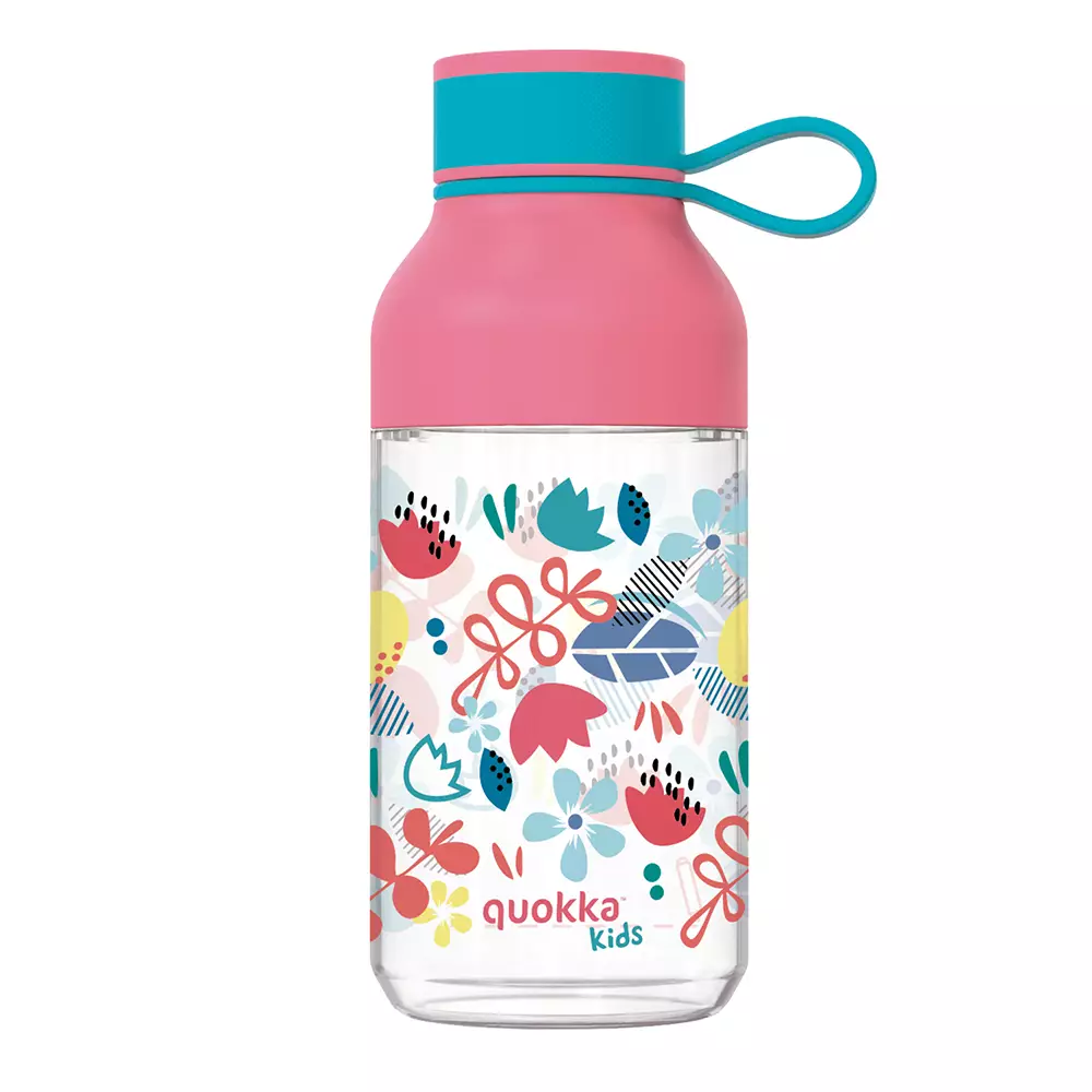 Bundling Set Quokka Sandwich Box & Quokka Ecozen Bottle Ice With Strap Flowers 430ml - Tempat Makan - Botol Minum Anak