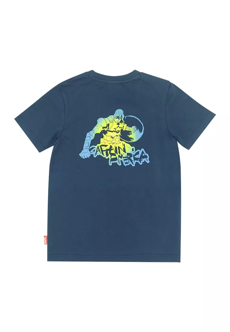 Boys Licensed Graphic T-Shirt Inked Captain America
