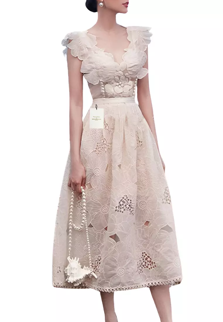 Twenty Eight Shoes Floral Embroidery Lace Dress HZ9846 2024 | Buy 