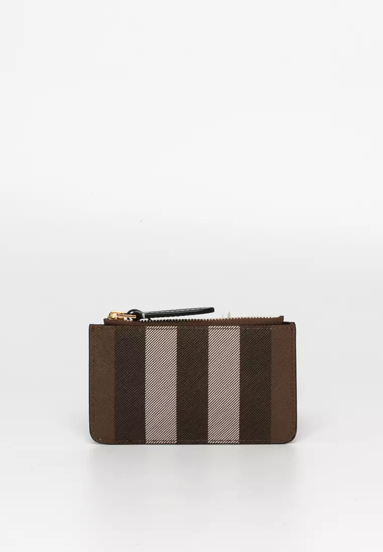 Dark Birch Burberry Wallet in Saffiano Leather