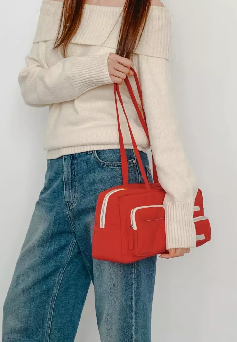 DANA Nylon Shoulder Bag Red