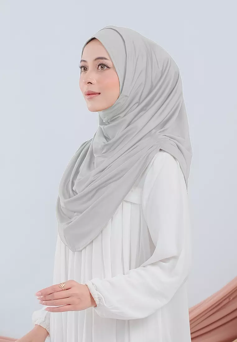 HIJAB INSTAN VALEEQA - SILVER GREY