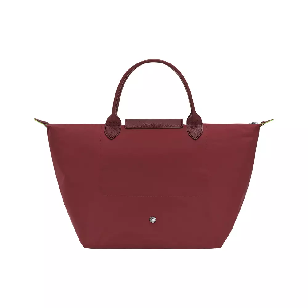 Le Pliage Green Medium Top Handle Bag Pomegranate