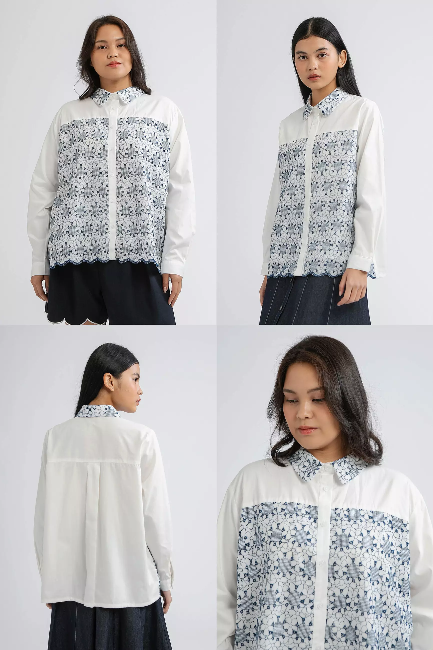 COTTONINK - Atasan Kemeja Wanita Floral Embroidery Atri #HolidayRayaCollection