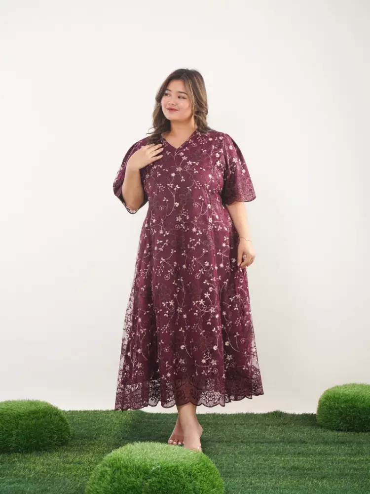 xtramiles Ladies dress eudora dress plum wine