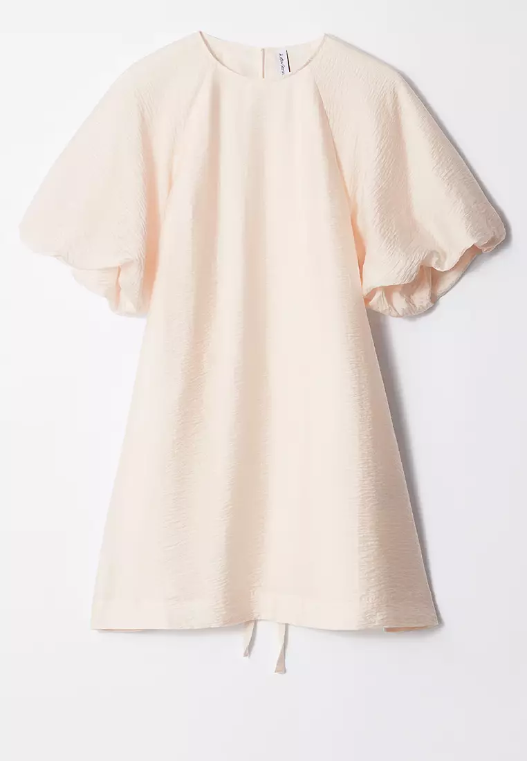 Puff-Sleeve Mini Dress