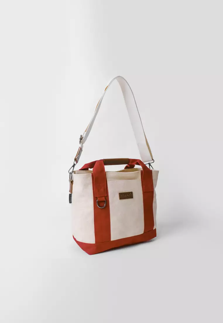 Pamole - Tas Selempang Wanita Bahan Kanvas Penutup Resleting - Kelly Series Comb Orange