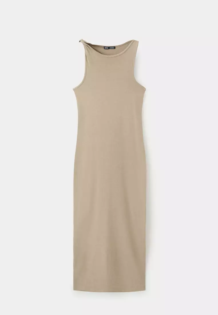 Dress With Draped Strap Detail
