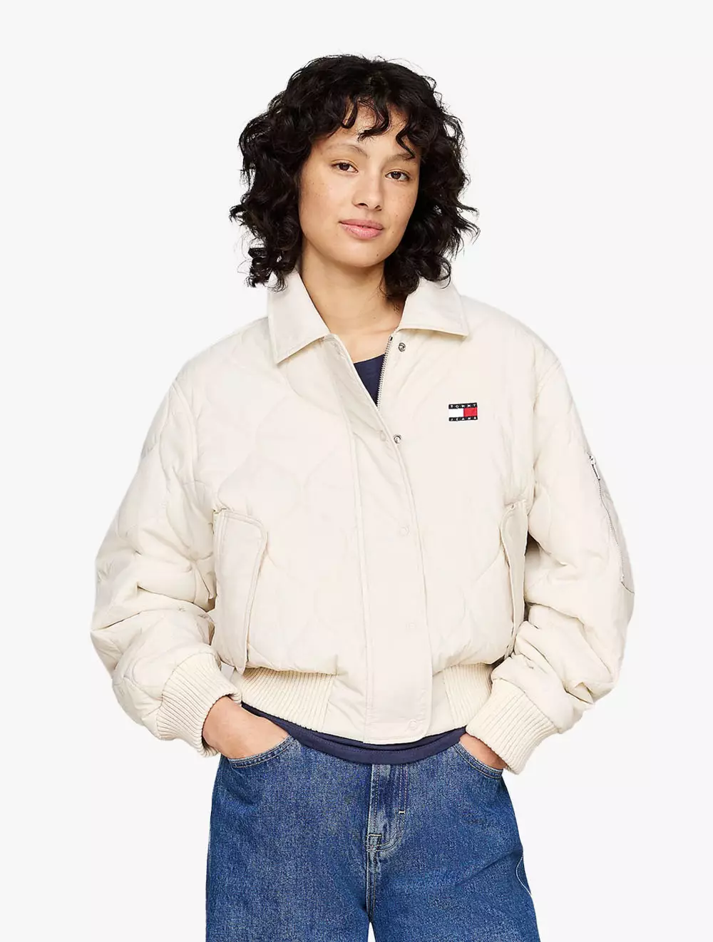 Bomber Jacket Teddy Jacke Tommy Hilfiger Reversible Quilted Teddy