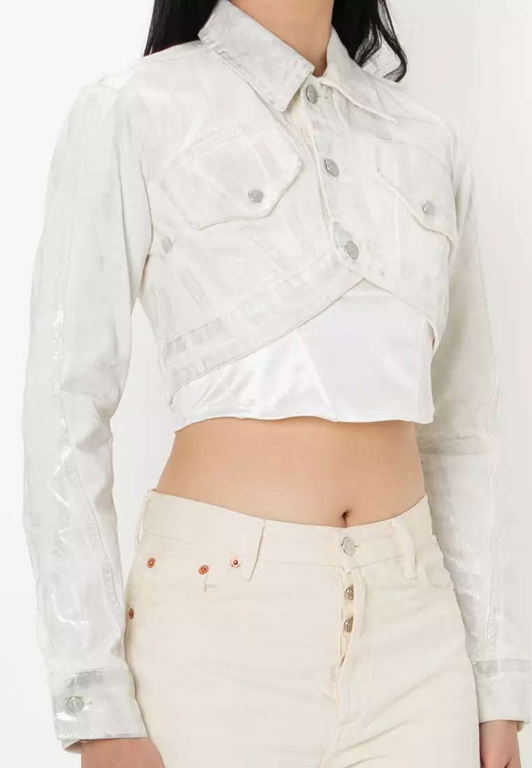 Foil Cropped Jacket