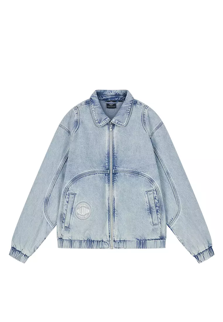 MEN'S PALLADIUM LOGO DROPPED SHOULDERS DENIM JACKET