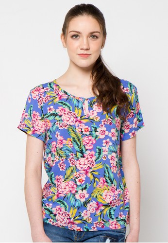 S/S Floral Allover Print Blouse