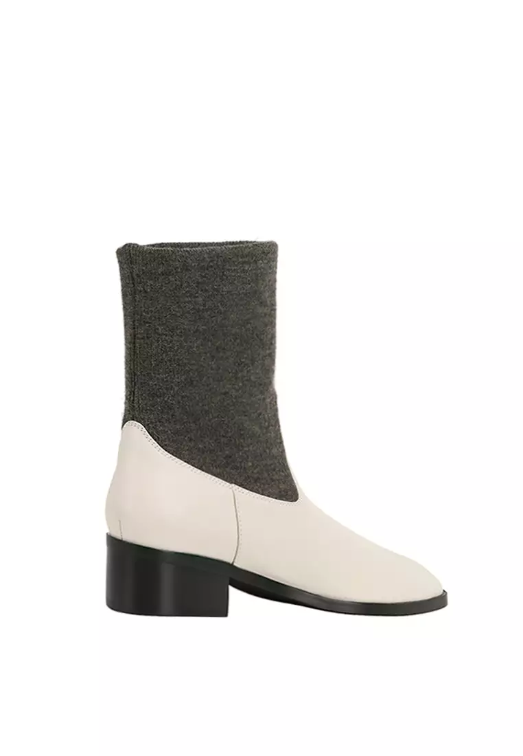 Discount on Beracamy  shoes - SKU: Beracamy Cloth Ankle Boot - Cream Beige