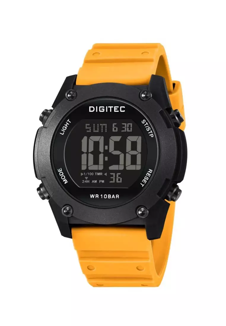 Jual Digitec Digitec Jam Tangan Pria - Yellow Black - Rubber Strap 