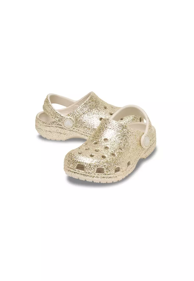 Toddler Classic Chunky Glitter Clog in Sandstone