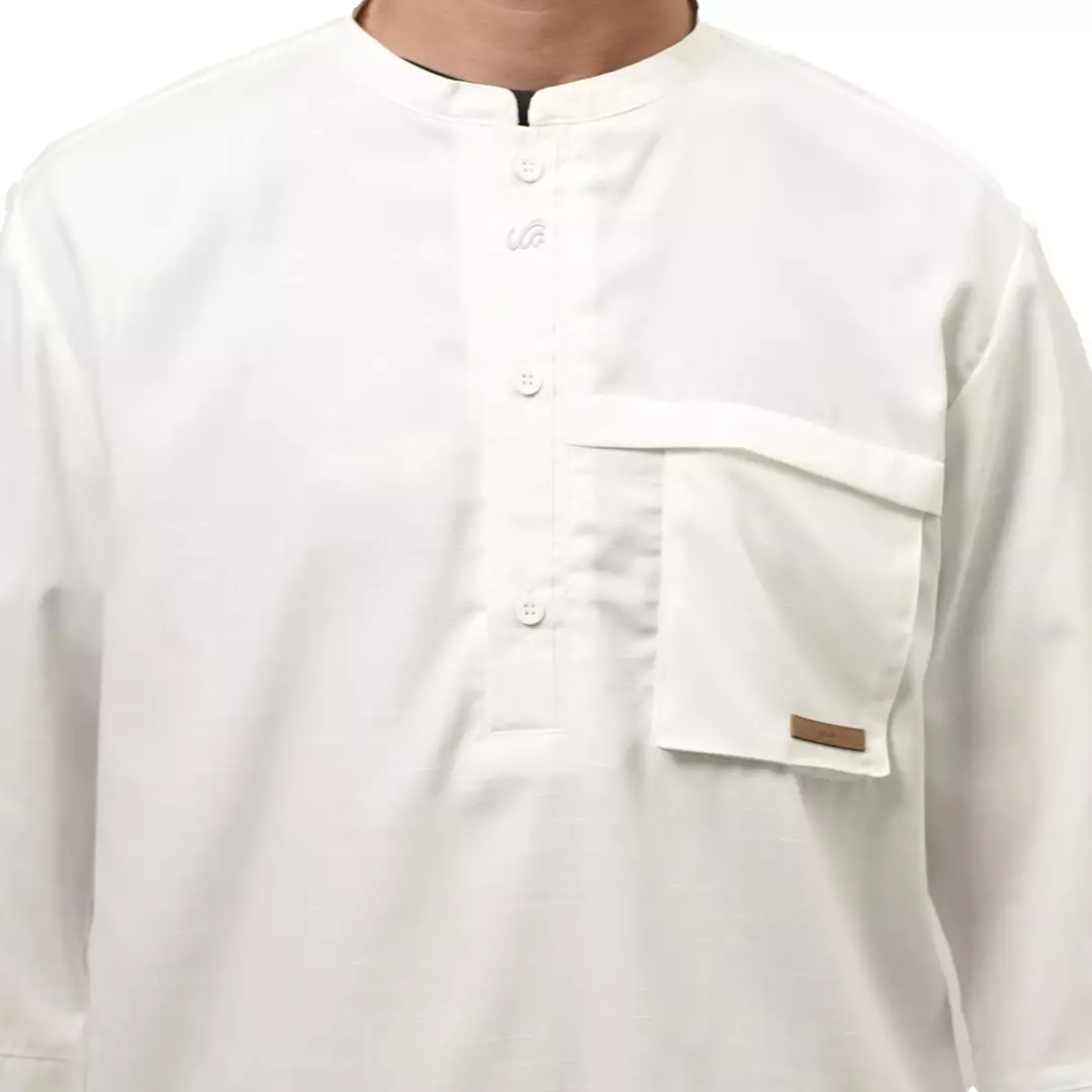 Rabbani - Kemeja Koko Longgar Muslim Pria Dewasa Marivat Exclusive - Off White