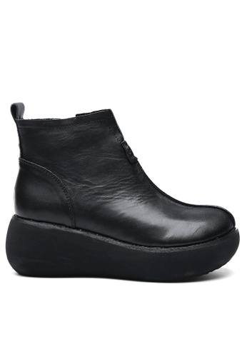 Twenty Eight Shoes black Platform Cow Leather Boots QB183-9 A88FBSH767CCE9GS_1