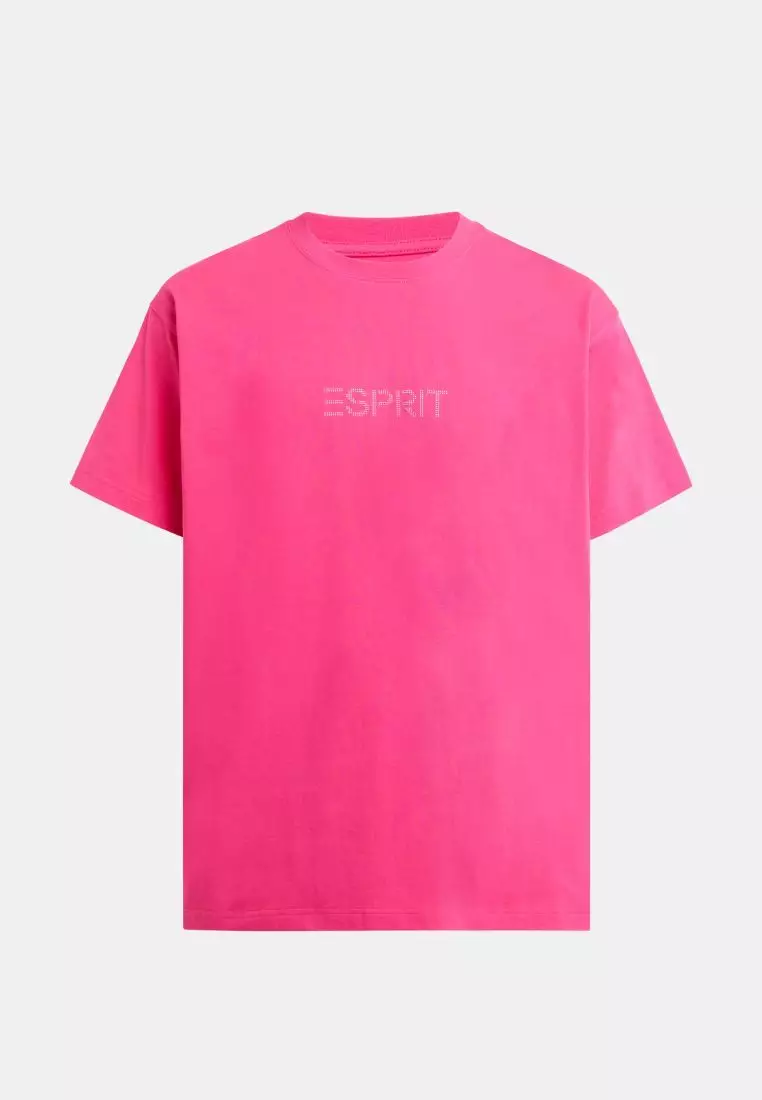 ESPRIT ESPRIT Stud logo applique t-shirt 2024 | Buy ESPRIT Online | ZALORA  Hong Kong